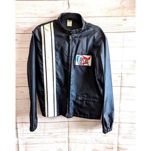 Vintage Racing Jacket Mens Size Medium M Navy AMA USA 48th ISDT Barn Find